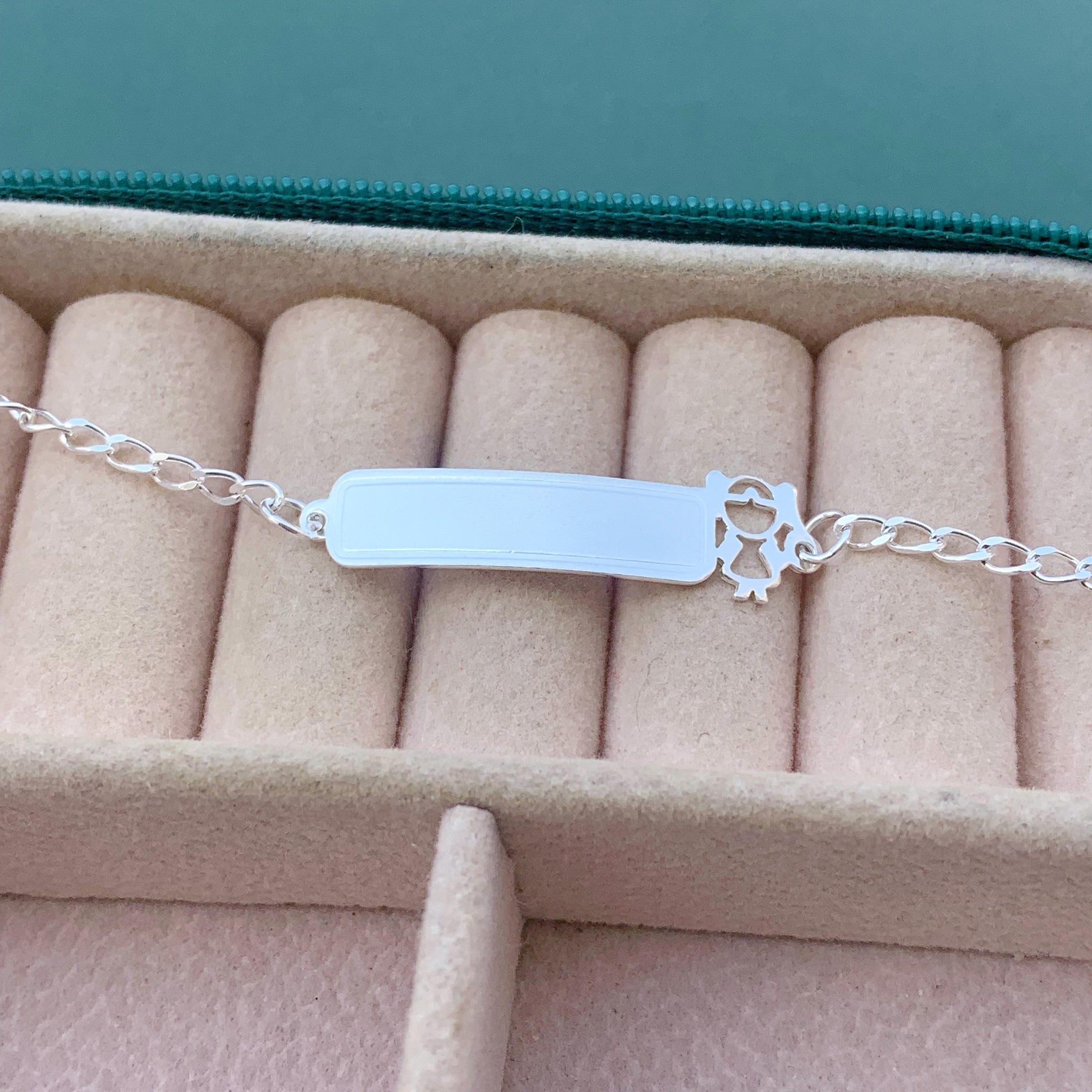 Pulseira Plaquinha Infantil Menina 1.8g