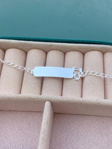 Pulseira Plaquinha Infantil Menina 1.8g