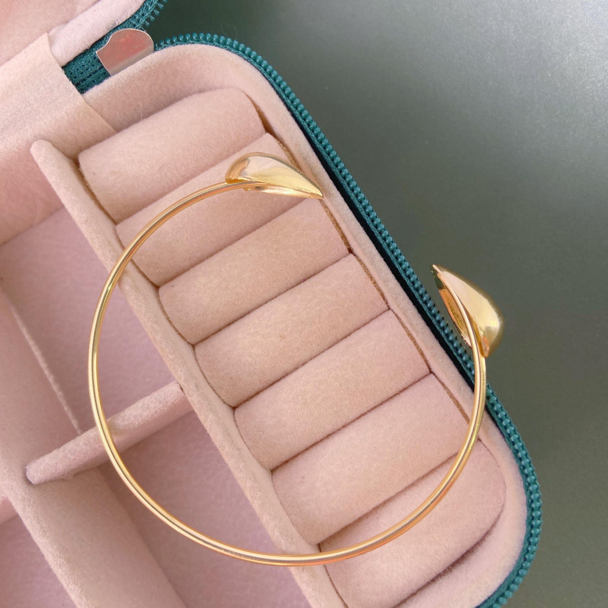 Bracelete Duas Gotas Folheadas