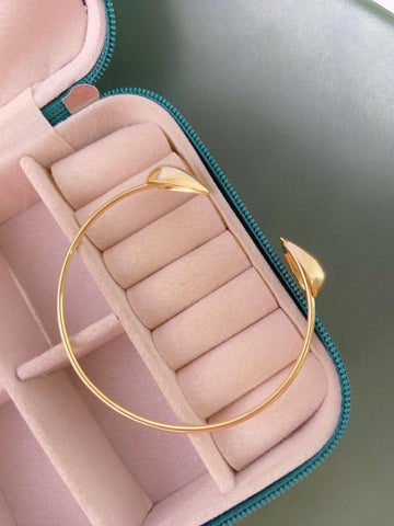 Bracelete Duas Gotas Folheadas