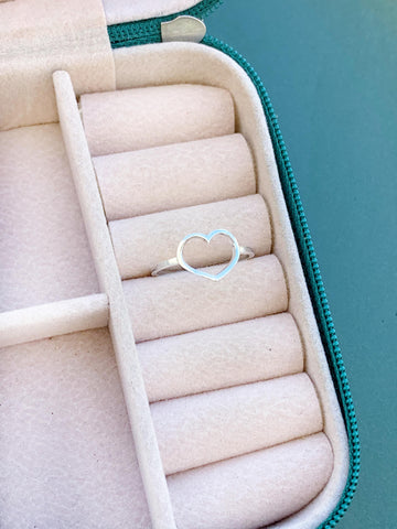 Anel Coração Vazado