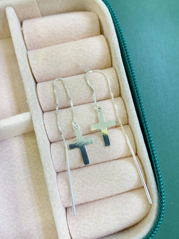 Brinco Corrente Veneziana Cruz Lisa