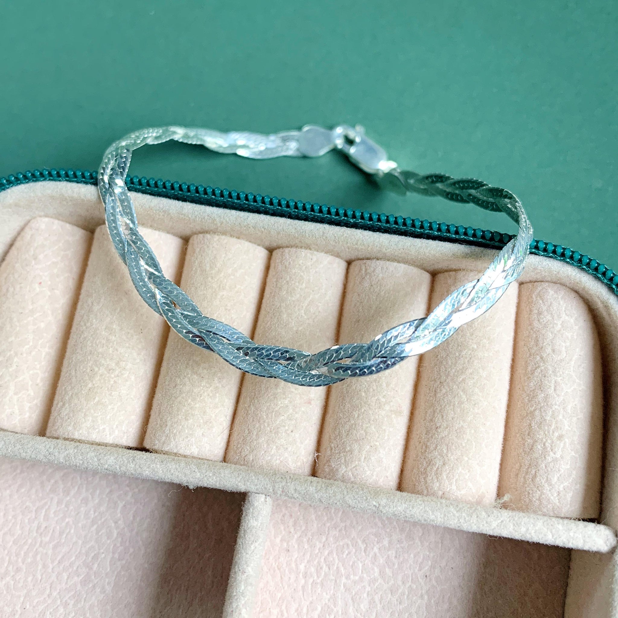 Pulseira Laminada Trançada 3 Fios