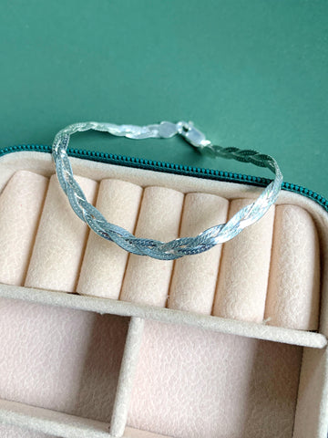 Pulseira Laminada Trançada 3 Fios