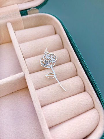 Pingente Rosa Vazado