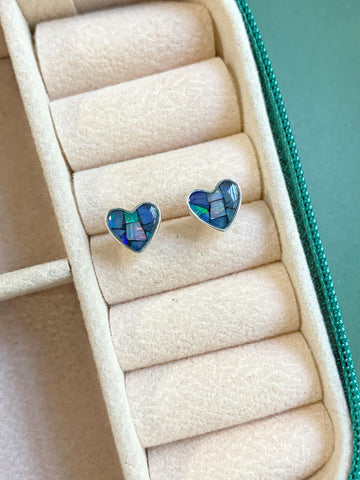 Brinco Coração em Opala P