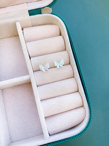 Brinco Borboleta Cravejada Mini