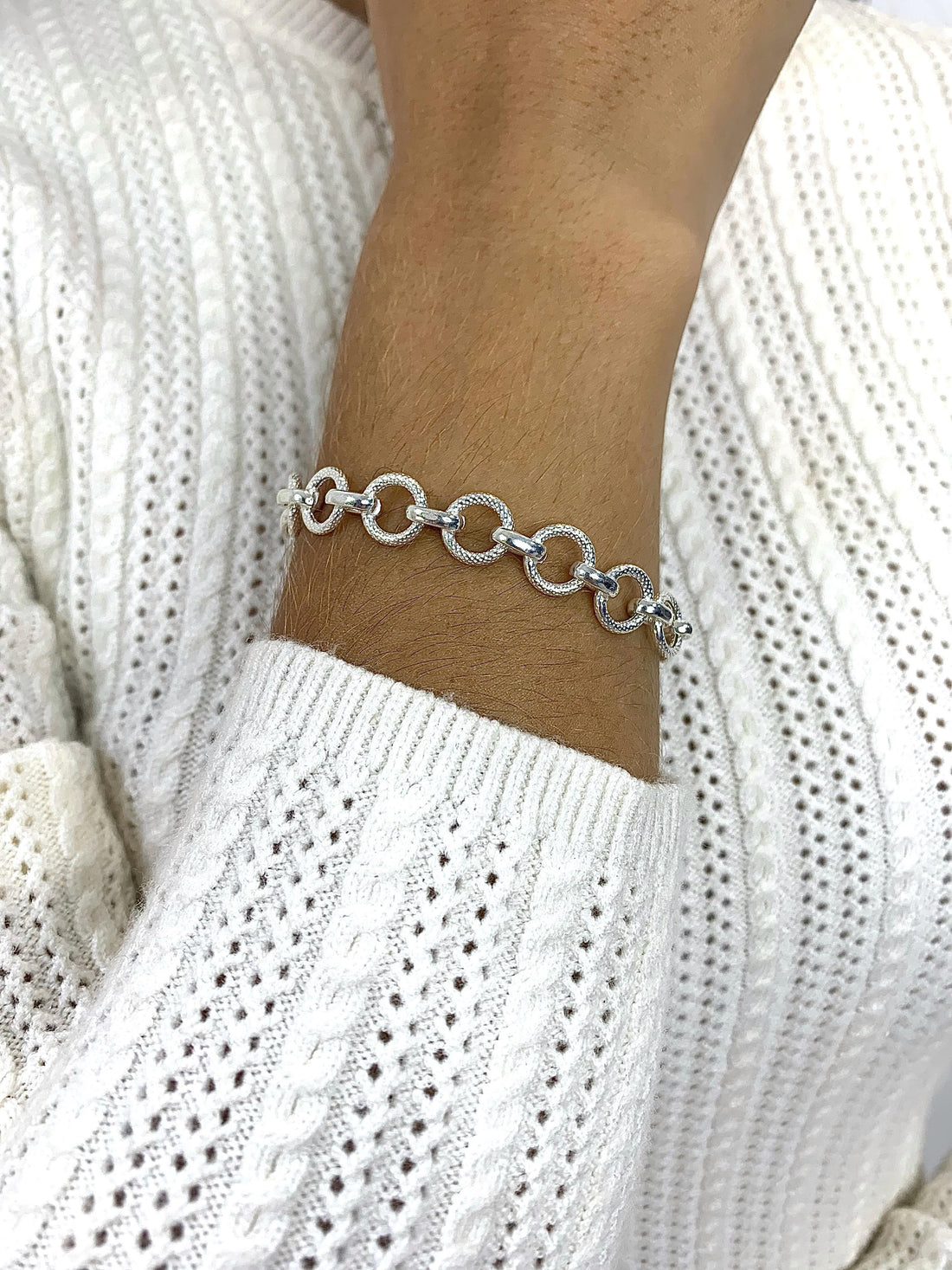 Pulseira Elos Grandes Prata