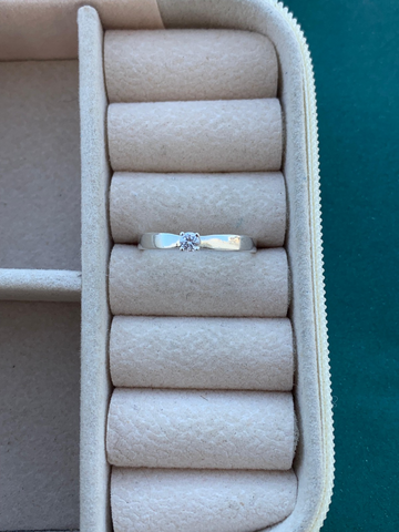 Anel Solitário Zircônia 3mm