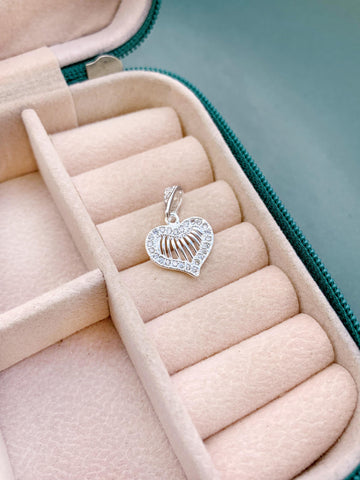 Pingente Coração Cravejado Listras