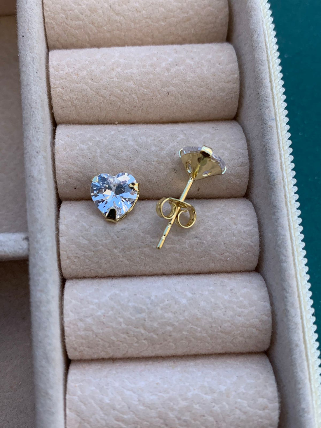 Brinco Coração 7mm Folheado