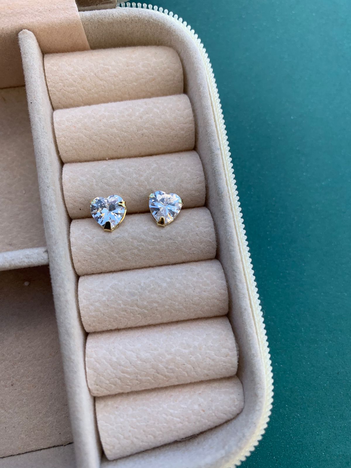 Brinco Coração 7mm Folheado