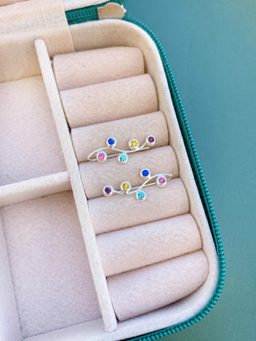 Earcuff Ponto de Luz Colorido