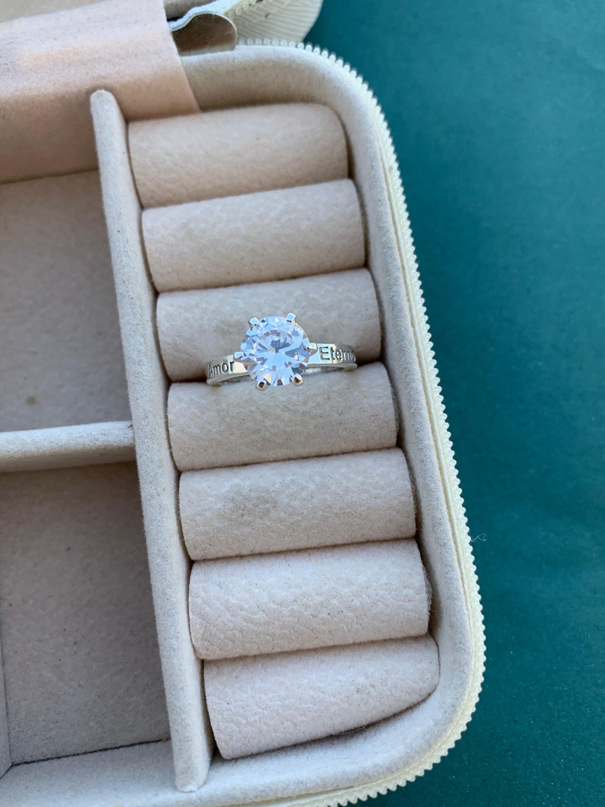 Anel Solitário 8mm Amor Eterno