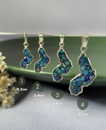 Pingente Mapa do Piaui em Opala