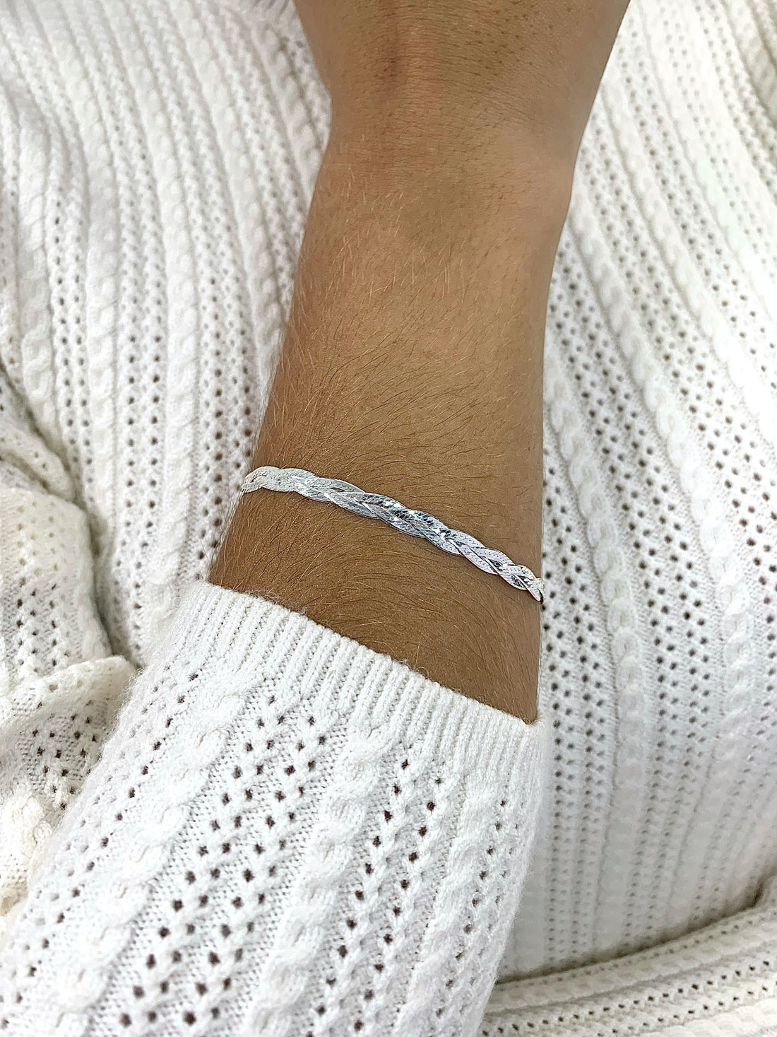 Pulseira Laminada Trançada 3 Fios