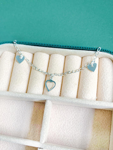 Pulseira Infantil Corações