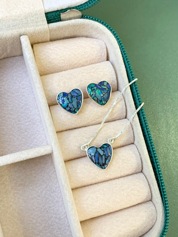 Conjunto Coração Baixo M em Opala