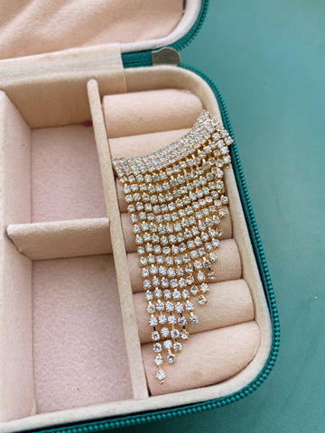 Brinco Glamour em Zircônia Folheado