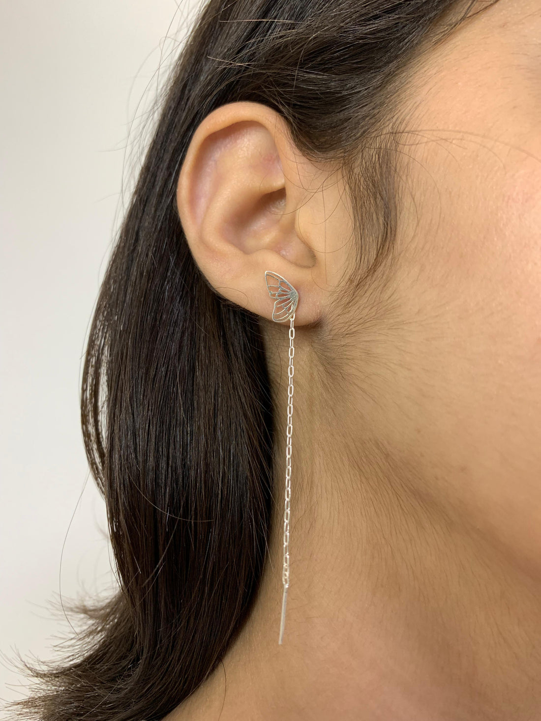 Brinco Borboleta Vazada Passante