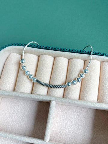 Pulseira Detalhe Envelhecido com Bolinhas