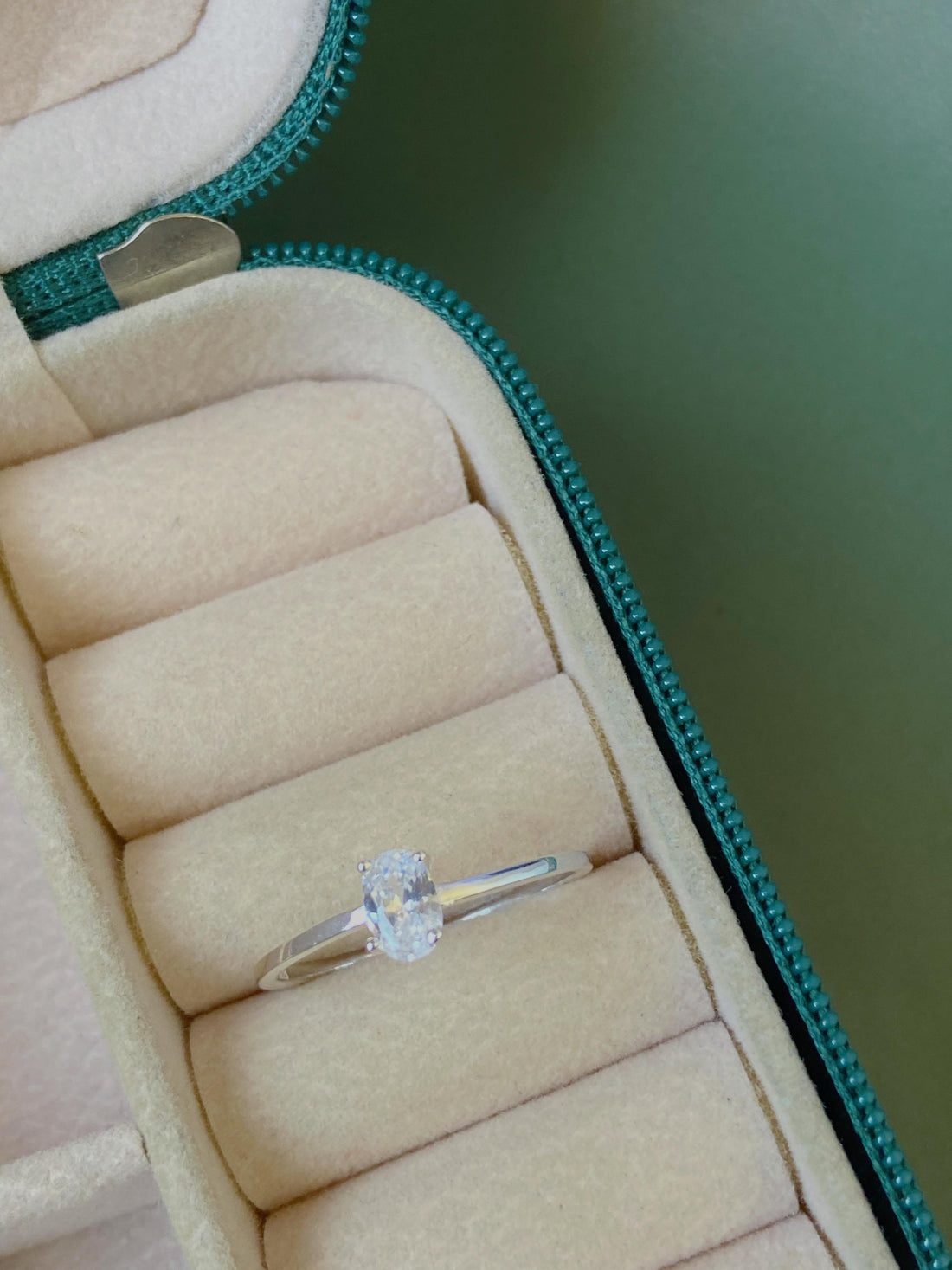 Anel Solitário Pedra Oval