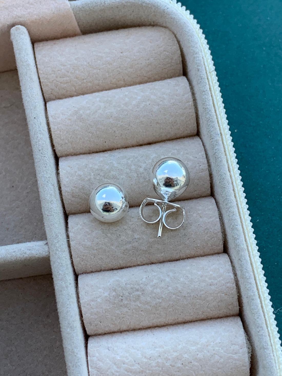 Brinco Bola Prata 8mm