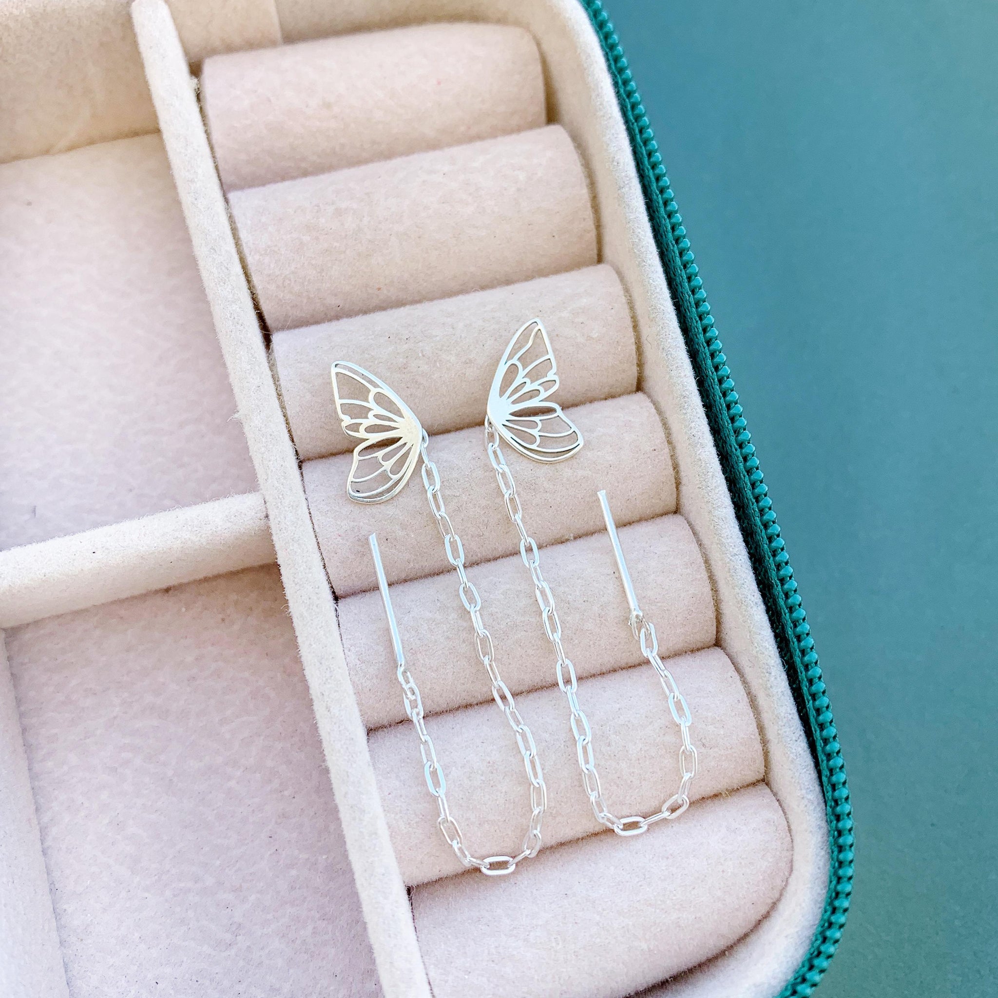 Brinco Borboleta Vazada Passante