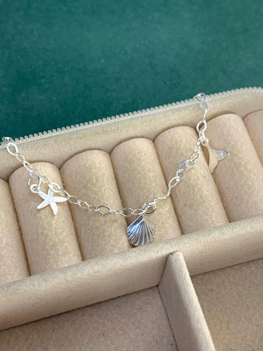 Pulseira Concha, Estrela e Rabo de Sereia 18cm 1.8g