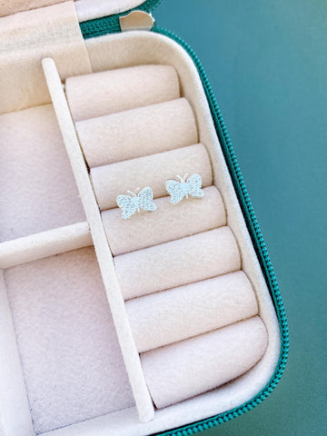 Brinco Borboleta Cravejada