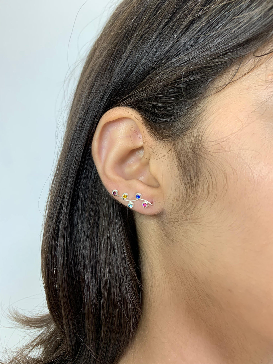 Earcuff Ponto de Luz Colorido