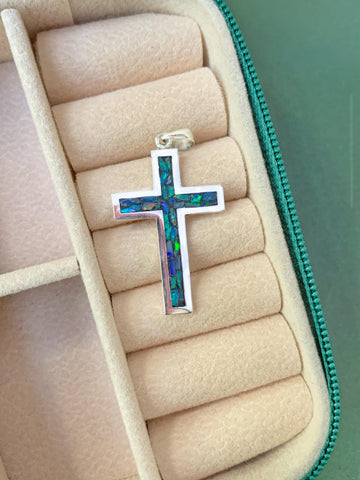 Pingente Cruz em Opala G