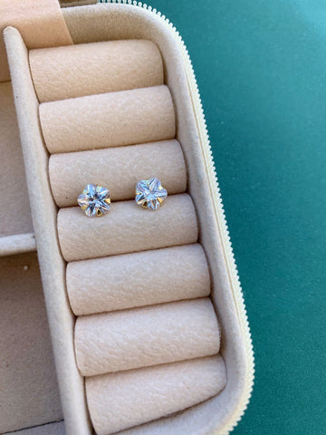 Brinco Flor 7mm Folheado