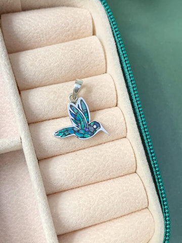 Pingente Beija Flor em Opala