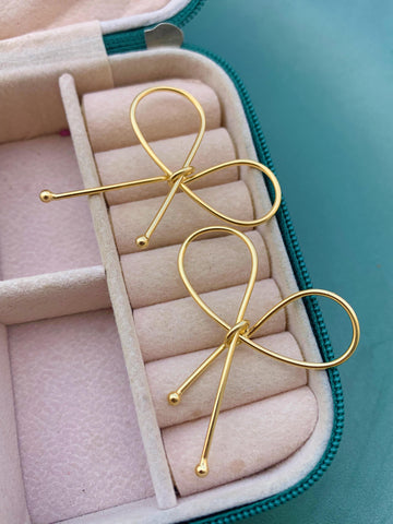 Brinco Laço Folheados