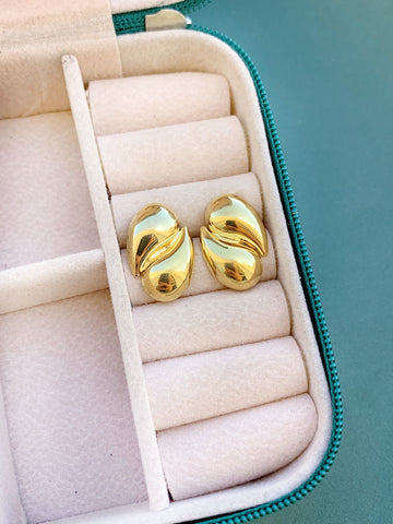 Brinco Gota Dupla Dourada