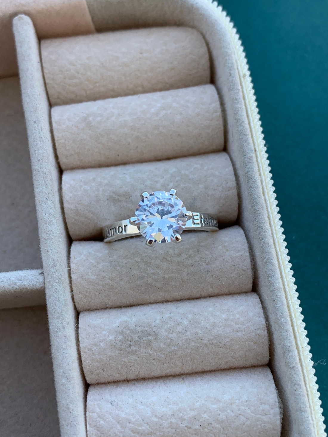 Anel Solitário 8mm Amor Eterno