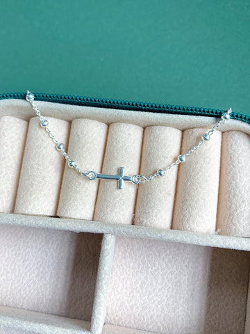 Pulseira Cartier Bolinha e Cruz